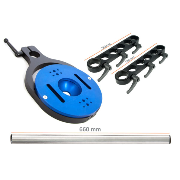 75mm half ball mount - set (blue bowl)